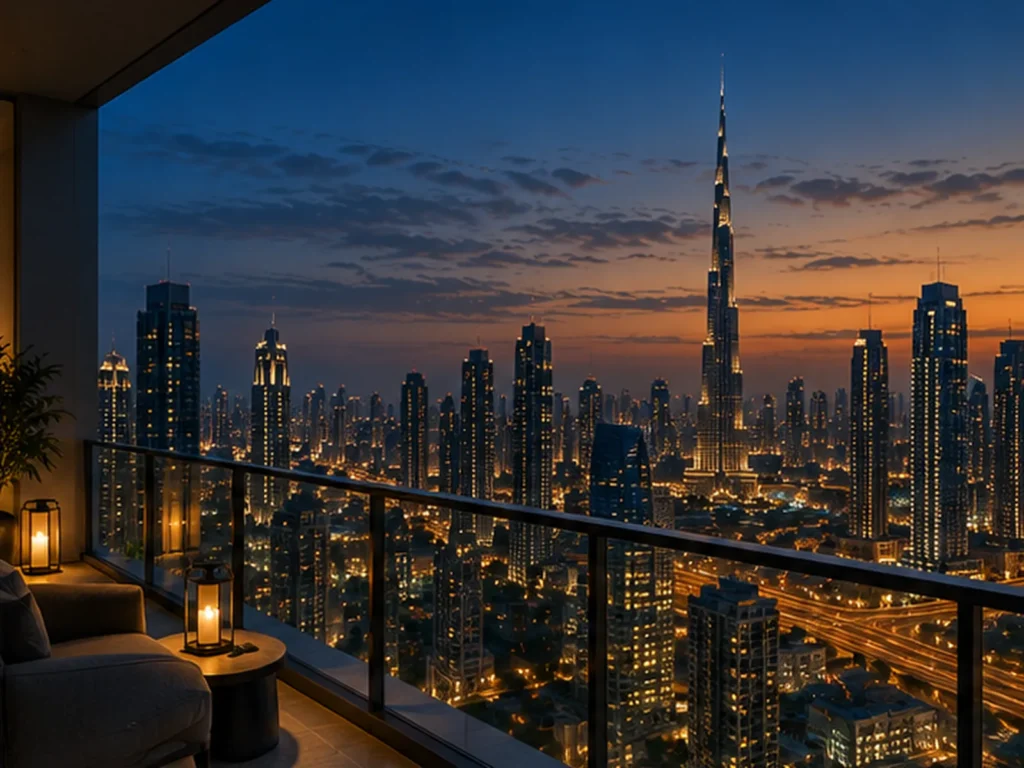 Balcony view toward Downtown Dubai